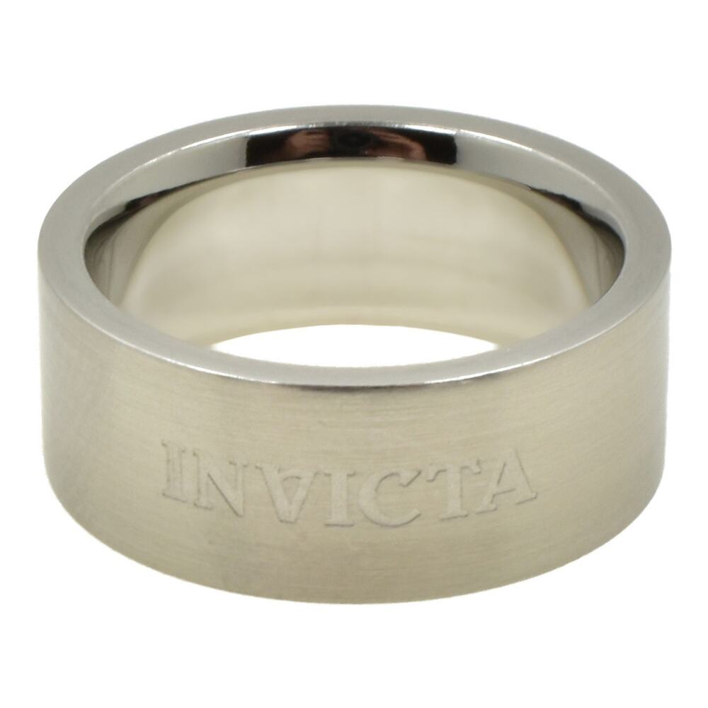 Invicta 2531S Stainless Steel Ring Size 5 Small Brushed Band Engraved